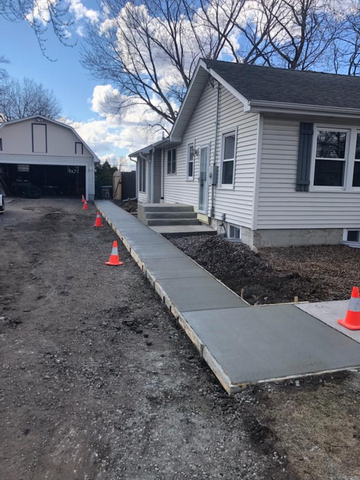 New Residential Concrete Sidewalk - Zicks - Bloomington MN