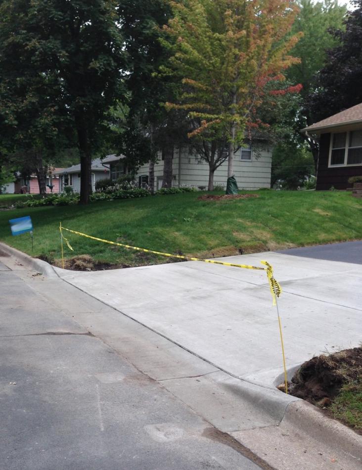 New concrete curb and gutter - Bloomington MN