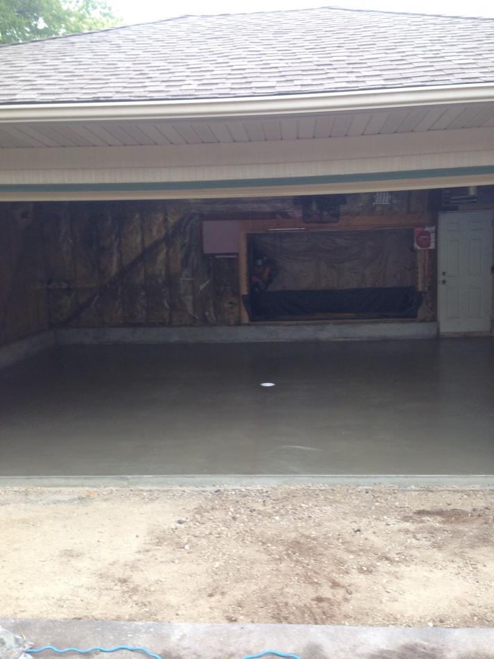 new concrete garage slab - bloomington mn